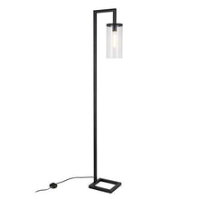 Load image into Gallery viewer, Henn&Hart FL0014 Modern farmhouse seeded floor lamp, One Size, Black