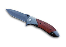 Load image into Gallery viewer, Folding Knife Camping Pocket Knife Hunting - Fast Open Folding Knife Wood Handle - Folding Pocket Knife Assisted Opening - 7CR13Mov Steel 58HRC - for Men Work Outdoor Adventure Hiking Knife Survival