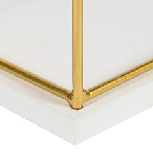 Load image into Gallery viewer, Kate and Laurel Benbrook Wood and Metal Wall Shelf Set, 2pk 24", White/Gold, 2 Count