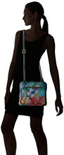 Load image into Gallery viewer, Anna by Anuschka Women's Genuine Leather Zip Around Cross Body | Medium Organizer with External Credit Card Pocket | Midnight Floral