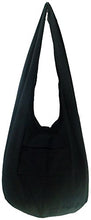 Load image into Gallery viewer, Rare Asian East Hippie Hobo Cotton Sling Cross-body Handmade, Black, Size Medium