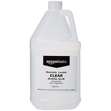 Load image into Gallery viewer, Amazon Basics All Purpose Washable School Clear Liquid Glue - Great for Making Slime, 1 Gallon Bottle
