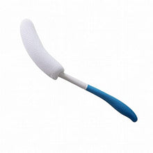 Load image into Gallery viewer, MagiDeal Vinyl Quote Me Long Anti-Slip Curve Handled Bath Body Brush, Easy Reach for Seniors, Suitable for Elderly/Pregnant Aid Bathing & Shower, Blue, 15.35"