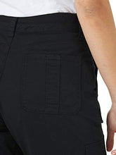 Load image into Gallery viewer, Lee Women's Missy Relaxed Fit Avey Knit Waist Cargo Bermuda Short, Black, 4