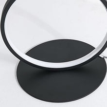 Load image into Gallery viewer, LED Floor Lamp For Living Room , Modern Ring Tall Lamp , Unique Touch Control Standing Lamp , 3 Way Dimmable Stand Light , 39 Inches 24W For Bedroom , Reading , Office , Home , Decorations ,( Black )