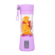 Load image into Gallery viewer, Personal Size Blenders Portable Smoothies and Shakes, Handheld Fruit Mixer Machine 380ml USB Rchargeable Juicer Cup, Ice Blender Mixer Home/Office/Sports/Travel/Outdoors - Purple