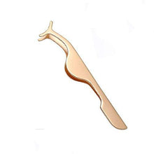 Load image into Gallery viewer, EIAKE False Eyelashes Applicator Tool Eyelash Extension Tweezers Remover Clip Tweezers Nipper (Golden)