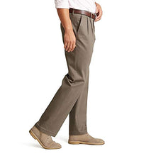 Load image into Gallery viewer, DOCKERS Men's Classic Fit Signature Khaki Lux Cotton Stretch Pants-Pleated (Regular and Big & Tall), Dark Pebble, 42W x 30L