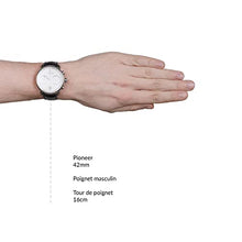 Load image into Gallery viewer, Nordgreen Pioneer Men's Chronograph Watch Scandinavian Silver 42mm with White Dial and 3-Link Strap