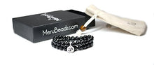 Load image into Gallery viewer, MeruBeads Small Size - Faceted Obsidian Wrap Bracelet for Women - Obsidian Bracelet - Obsidian Faceted Bracelet for Women