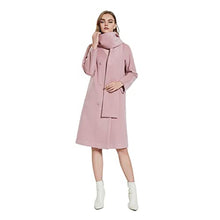 Load image into Gallery viewer, MIEGOFCE Women Elegant V-Neck Double-Breasted Long Wool Blend Coat 2022 Spring Autumn Slim Jacket Cashmere Female Overcoat