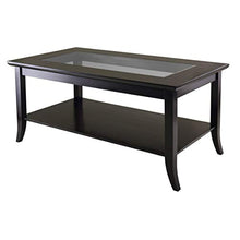 Load image into Gallery viewer, Winsome Genoa Rectangular Coffee Table with Glass Top And Shelf