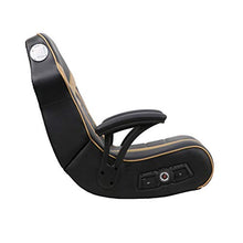 Load image into Gallery viewer, X Rocker 24K 2.1 BT Floor Rocker Gaming Chair, 36.2" x 20.8" x 31.5", Black/Gold