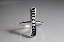 Load image into Gallery viewer, Moon Phase Ring, Moon Phase Jewelry, Moon Phase, Moon Ring, Sterling Silver Ring, Stacking Rings, Dainty Ring, Silver Moon Ring, Simple Ring