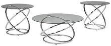 Load image into Gallery viewer, Signature Design by Ashley - Madanere Contemporary 3-Piece Table Set - Includes Cocktail Table & Two End Tables, Chrome Finish