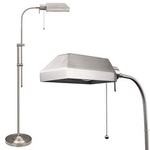 Load image into Gallery viewer, Kira Home Prescott 58" Modern Adjustable Standing Pharmacy Floor Lamp | Brushed Nickel Finish, Includes 6W LED Bulb (60W eq.) Energy Efficient, Eco-Friendly, for Living Room Reading Bedroom Office