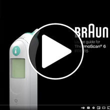 Load image into Gallery viewer, Braun ThermoScan 6, IRT6515 – Digital Ear Thermometer for Adults, Babies, Toddlers and Kids – Fast, Gentle, and Accurate with Color Coded Results