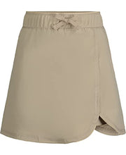 Load image into Gallery viewer, Nautica girls School Uniform Performance Scooter Skirt, Khaki/Wrap, 14 US