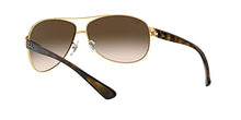 Load image into Gallery viewer, Ray-Ban Men's RB3386 Aviator Sunglasses, Gold/Brown Gradient Dark Brown, 63 mm