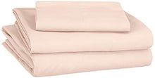 Load image into Gallery viewer, AmazonBasics Soft Microfiber Sheet Set with Elastic Pockets - Twin, Carnation Blush