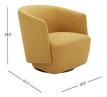 Load image into Gallery viewer, Amazon Brand - Rivet Coen Contemporary Modern Upholstered Accent Swivel Chair, 30"W, Sunday Maize