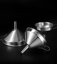 Load image into Gallery viewer, 3D Stainless Steel Funnel,Resin Filter Funnel for SLA/DLP/LCD Resin 3D Printing Liquid with Stainless Steel Strainer for Transferring Liquids