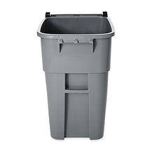 Load image into Gallery viewer, Rubbermaid Commercial Products Brute Rollout Plastic Trash/Garbage Can/Bin with Wheels, 65 GAL, for Restaurants/Hospitals/Offices/Back of House/Warehouses/Home, Gray (FG9W2100GRAY)