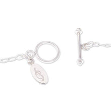 Load image into Gallery viewer, NOVICA Obsidian .925 Sterling Silver Pendant Necklace 'Lovely Facet'