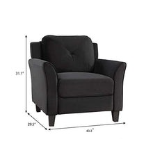 Load image into Gallery viewer, 3 Piece Chair Loveseat Sofa Set, Harper & Bright Designs Living Room 3 Piece Sofa Couch Set, 3 Seats Loveseat Single Chair Sectional Sofa Set Ship from USA Warehouse, Arrive in 3 Days (Black)