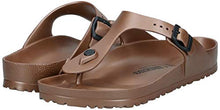 Load image into Gallery viewer, Birkenstock Women's Gizeh Metallic Copper EVA Sandals 39 (US Women's 8-8.5)