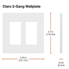 Load image into Gallery viewer, Lutron Claro 2 Gang Decorator Wallplate, SC-2-MN, Midnight