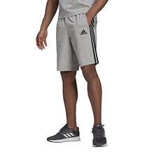 Load image into Gallery viewer, adidas Men's Tall Size Essentials 3-Stripes Shorts, Medium Grey Heather/Black