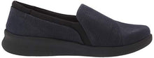 Load image into Gallery viewer, Clarks Women's Sillian 2.0 Eve Loafer, Navy Synthetic Combi, 7.5W