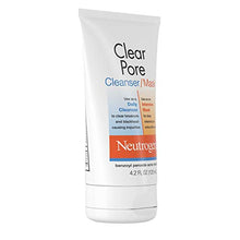 Load image into Gallery viewer, Neutrogena Clear Pore Facial Cleanser / Face Mask containing Kaolin & Bentonite Clay, Acne Treatment with Benzoyl Peroxide, 4.2 fl. oz
