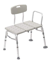 Load image into Gallery viewer, Drive Medical Plastic Tub Transfer Bench with Adjustable Backrest (Color May Vary)