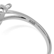 Load image into Gallery viewer, Silvershake 5mm Natural Round Shape Moonstone 925 Sterling Silver Leaf and Swirl Style Bypass Ring Size 7