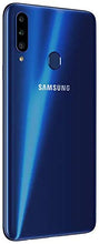 Load image into Gallery viewer, Samsung Galaxy A20S w/Triple Cameras (32GB, 3GB RAM) 6.5" Display, Snapdragon 450, 4000mAh Battery, US & Global 4G LTE GSM Unlocked A207M/DS - International Model (Blue, 32GB + 64GB SD Bundle)
