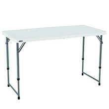 Load image into Gallery viewer, Lifetime Height Adjustable Craft Camping and Utility Folding Table, 4 ft, 4'/48 x 24, White Granite