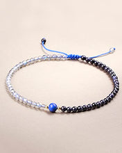 Load image into Gallery viewer, Jewever Moonstone with Blue Sandstone Bracelet Anklet for Women Energy Healing Crystals Womens Bracelet Gem Yoga Meditation Bring Good Luck