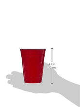 Load image into Gallery viewer, Amazon Basics 16-Ounce Disposable Plastic Cups, Red - Pack of 240