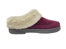 Load image into Gallery viewer, Clarks Womens Faux Fur Lined Clog Slippers Warm Cozy Indoor Outdoor Plush Slipper for Women (8, Burgundy)