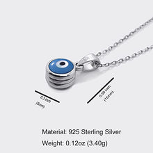 Load image into Gallery viewer, MOFEIJEWEL Evil Eye Pendant Necklace for Women 925 Sterling Silver Cable Chain Greek Protection Jewelry Gifts for Boys Girls
