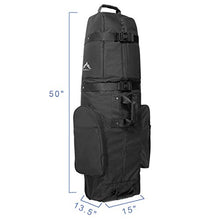 Load image into Gallery viewer, Himal Golf Travel Bag - Heavy Duty 600D Polyester Oxford Wear-Resistant, Excellent Zipper Universal Size with Wheels, Soft-Sided Golf Club Travel Cover to Protect Clubs