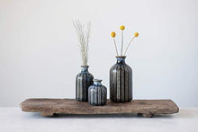 Load image into Gallery viewer, Creative Co-Op Embossed Stoneware Reactive Glaze Finish (Set of 3 Sizes) Vase Set, Blue