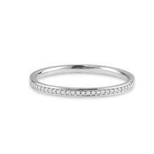 Load image into Gallery viewer, Buy Jewels 14k Gold Half Band Natural Diamond Wedding Anniversary Ring (1/10 cttw, G-H Color, I1-I2 Clarity) (White-Gold, 8)
