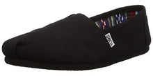 Load image into Gallery viewer, TOMS Women's Classic Alpargata Slip-On Shoe Black On Black Canvas 8.5 M