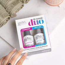 Load image into Gallery viewer, Gelish dynamic duo soak off gel nail polish foundation base and top sealer,0.5 Fl Oz