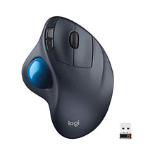 Load image into Gallery viewer, Logitech M570 Wireless Trackball Mouse – Ergonomic Design with Sculpted Right-Hand Shape, Compatible with Apple Mac and Microsoft Windows Computers, USB Unifying Receiver, Dark Gray