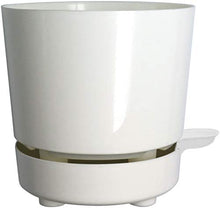 Load image into Gallery viewer, 6" Self Watering + Self Aerating High Drainage Deep Reservoir Round Planter Pot Maintains Healthy Roots for Indoor & Outdoor & Windowsill Gardens (White)