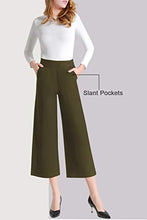 Load image into Gallery viewer, Tsful Women's Casual Loose Wide Leg Pants Pull On Dress Pant(Army Green,M)